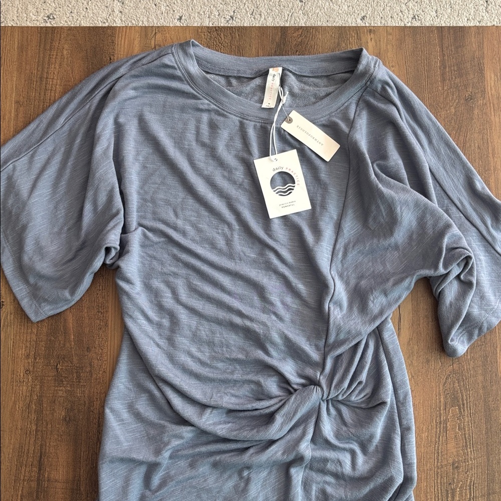 Anthropologie Daily Practice Side Twist Tee Dress M - Picture 3 of 7